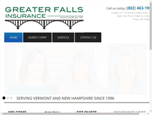 Tablet Screenshot of greaterfallsinsurance.com